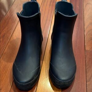 J Crew Navy Blue Ankle Rain Boots